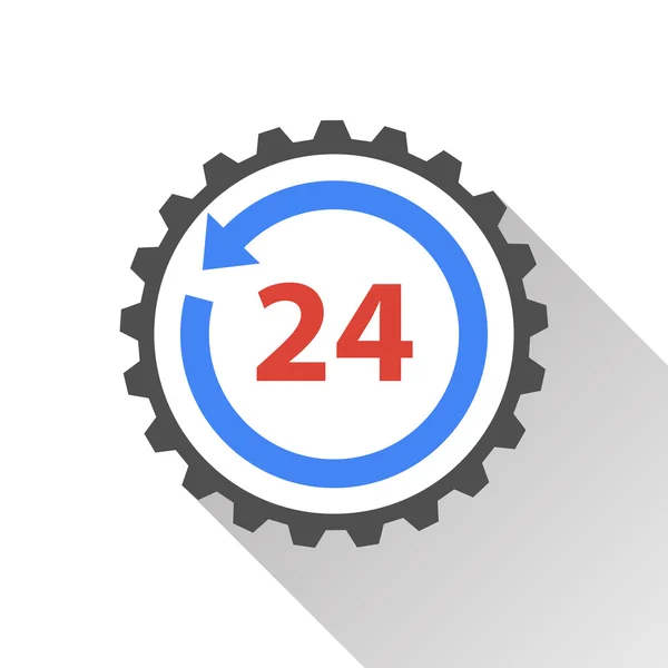 24 godzinny serwis ikona — Wektor stockowy
