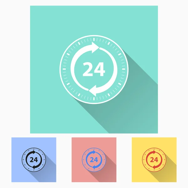24 小时服务图标 — 图库矢量图片