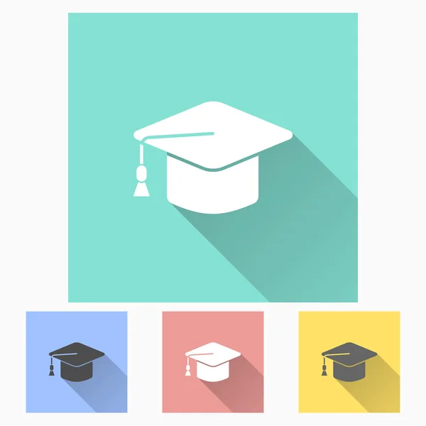 Graduation cap icon — Stock Vector