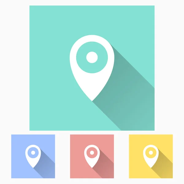 Mapa pin icono — Vector de stock