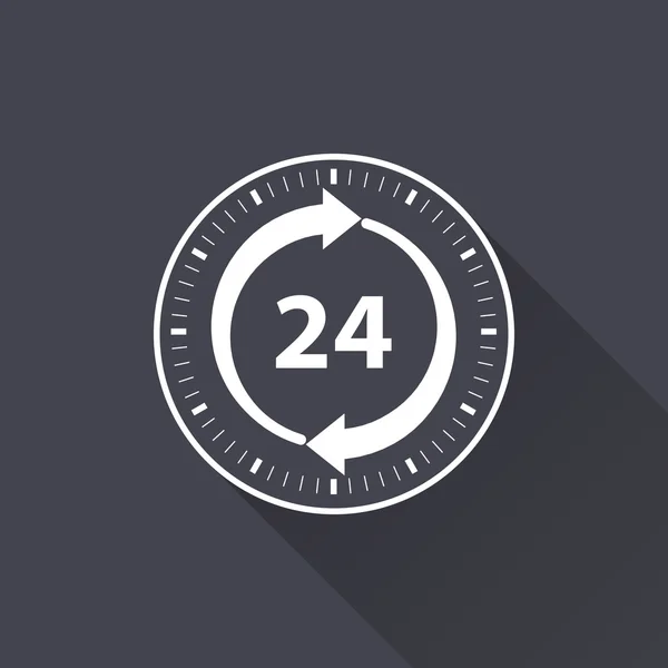 Pictogram voor 24-uurs service — Stockvector