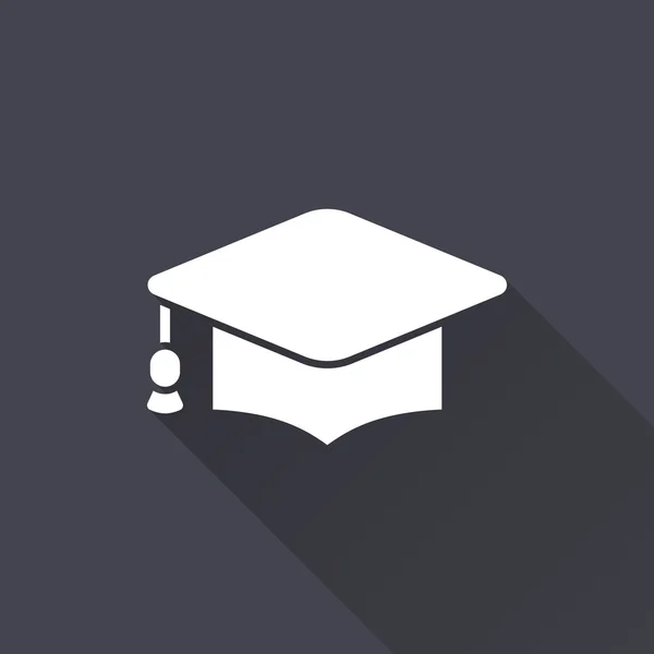 Graduatie cap pictogram — Stockvector