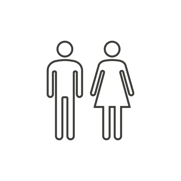Hombre y mujer icono de baño — Vector de stock