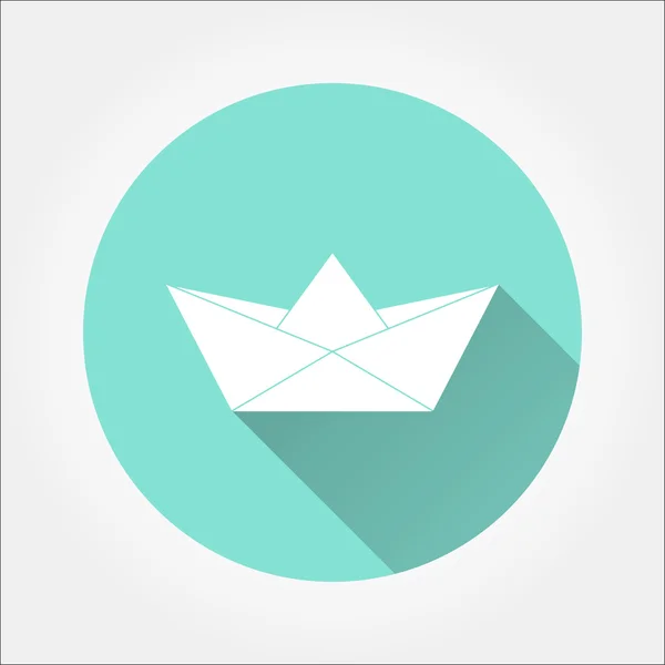 Paper boat  icon — Stock Vector