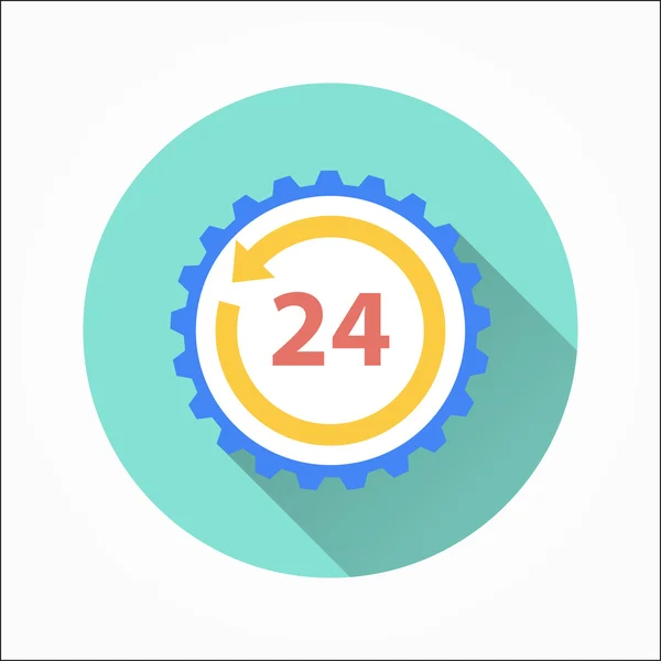 24 timmars service ikonen — Stock vektor