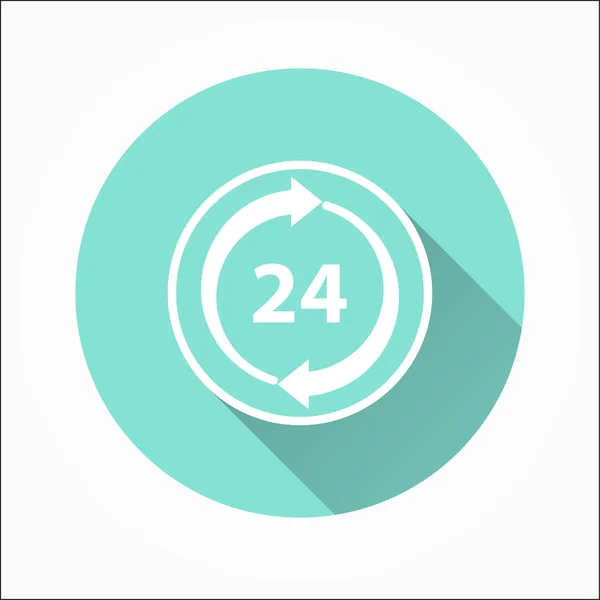 24 órás szolgáltatás ikonjára — Stock Vector