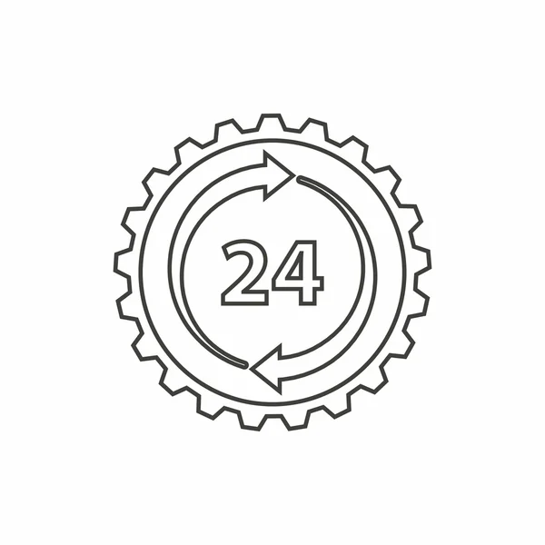 Pictogram voor 24-uurs service — Stok Vektör