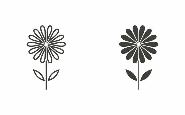 Blumen-Ikone — Stockvektor