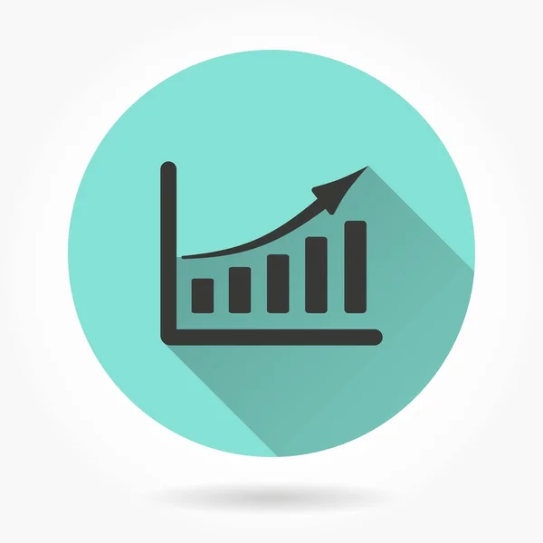 Ícone gráfico crescente . —  Vetores de Stock