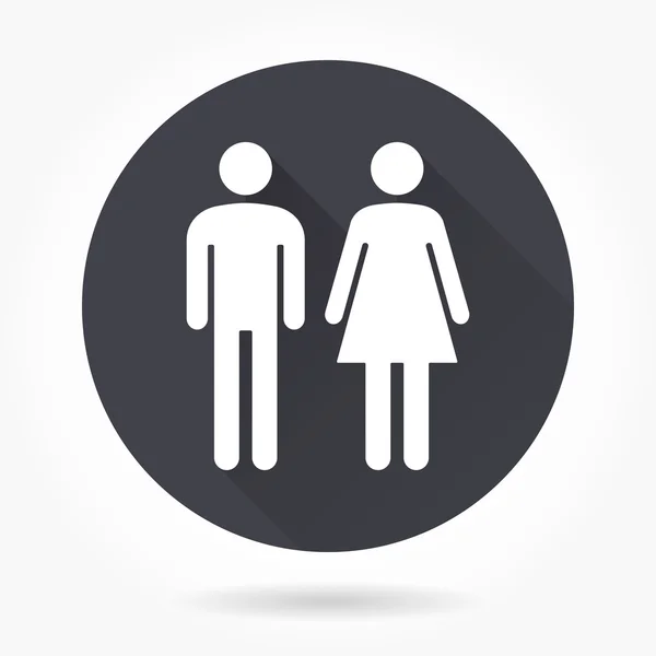 Férfi és nő restroomicon. — Stock Vector