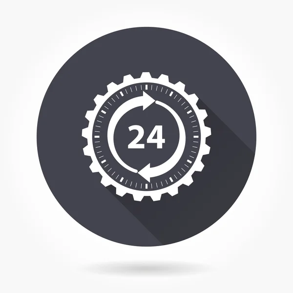 24 시간 서비스 아이콘. — 스톡 벡터