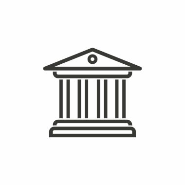 Mahkeme - vektör simgesi.