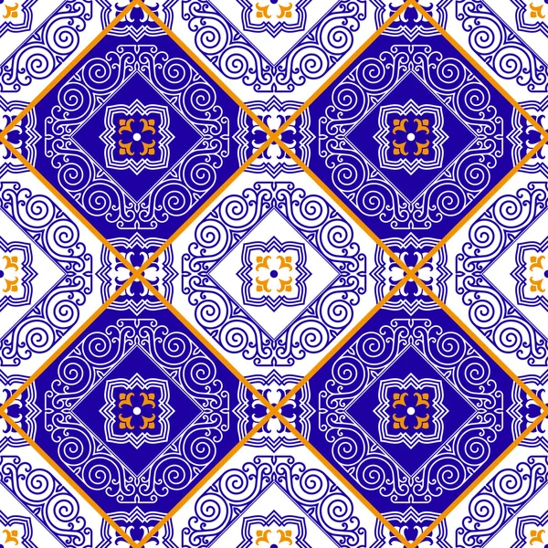 Seamless pattern from tiles. — Stock Vector