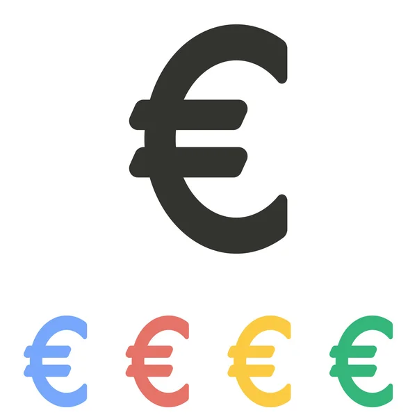 Euro - icono de vector — Vector de stock