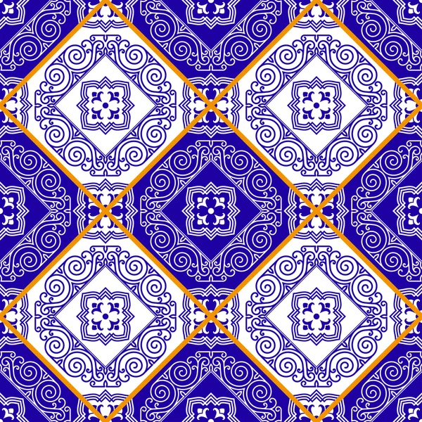 Seamless pattern from tiles. — Stock Vector