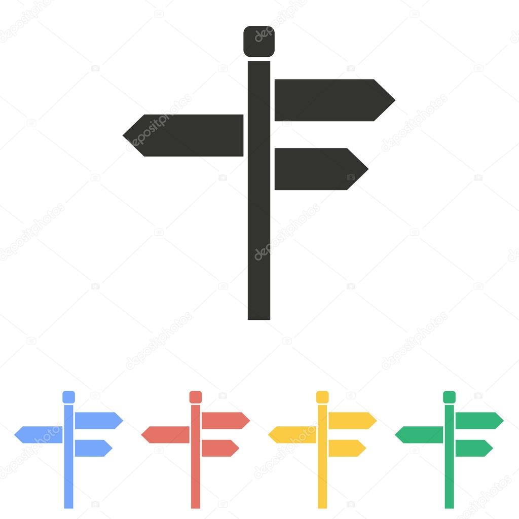 Signpost  - vector icon.