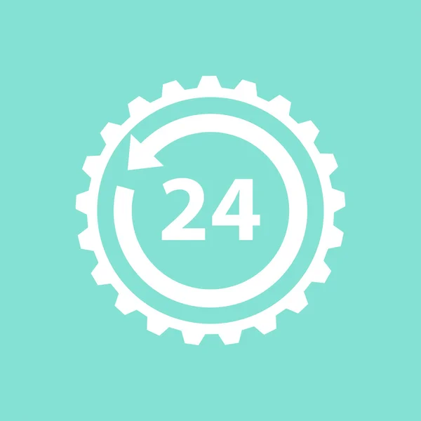 24 godzinny serwis ikona. — Wektor stockowy