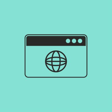 Tarayıcı - vektör simgesi.