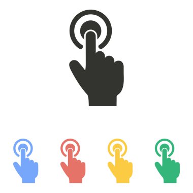 Dokunma - vektör simgesi.