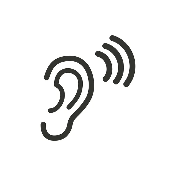 Ear  - vector icon. — Stock Vector