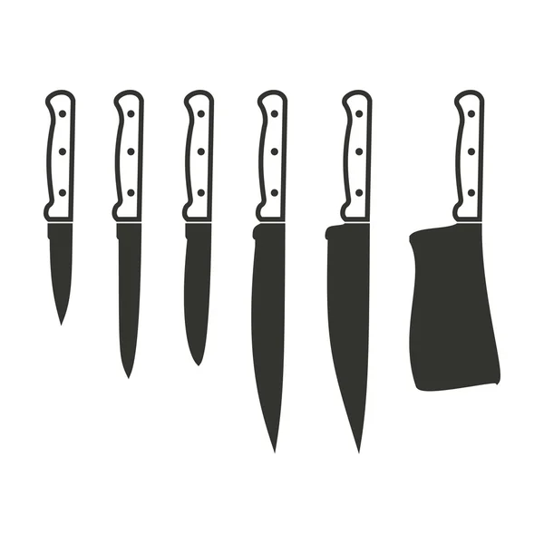 Vektor knivar set — Stock vektor