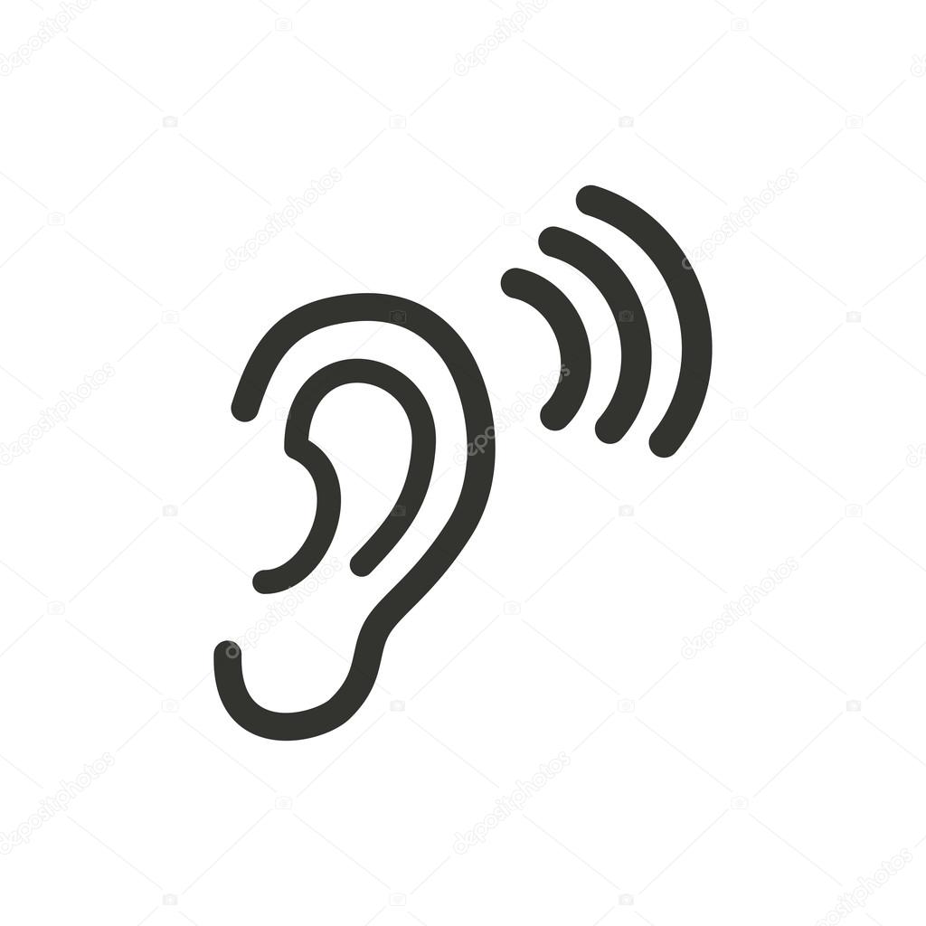 Ear  - vector icon.