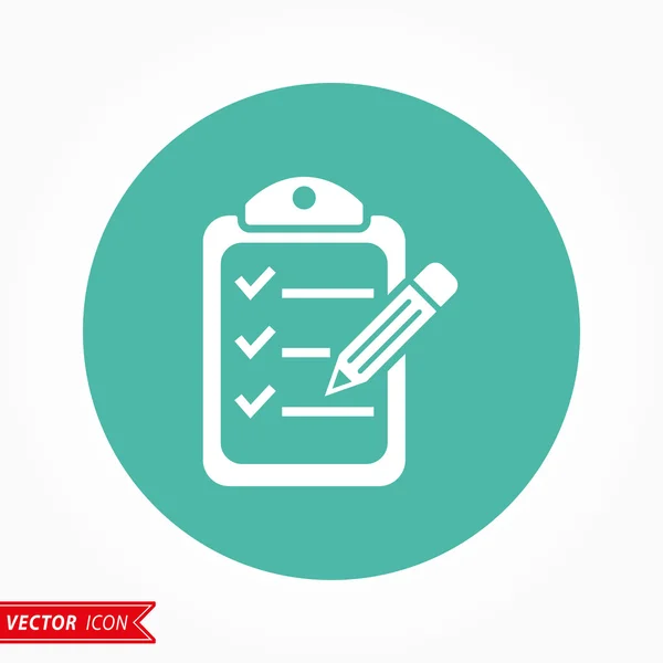 Lista de verificación - icono de vector . — Vector de stock