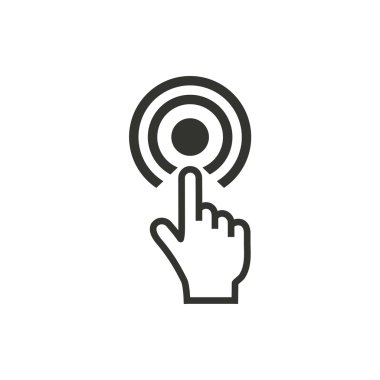 Dokunma - vektör simgesi.