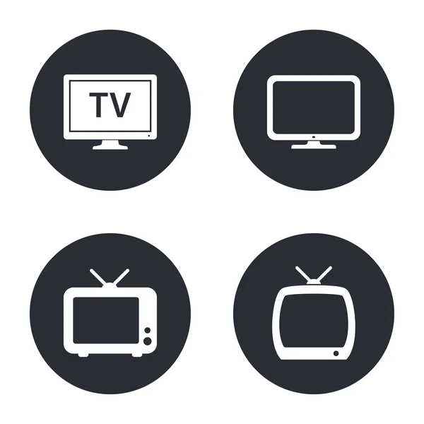 Televisietoestel pictogrammen. — Stockvector