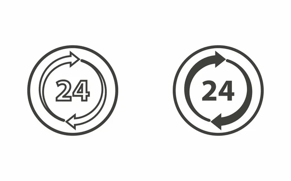 24 hour service - vector icon. — Stock Vector