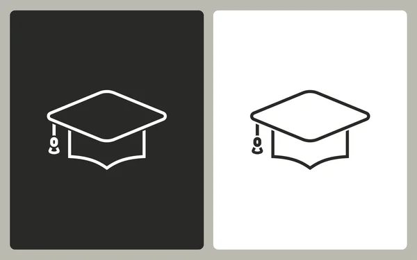 Graduación - icono de vector . — Vector de stock