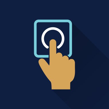 Dokunma - vektör simgesi.