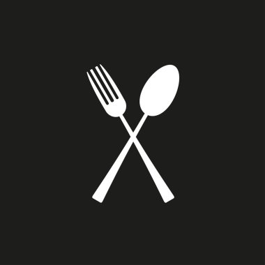 Çatal ve kaşık - vektör simgesi.