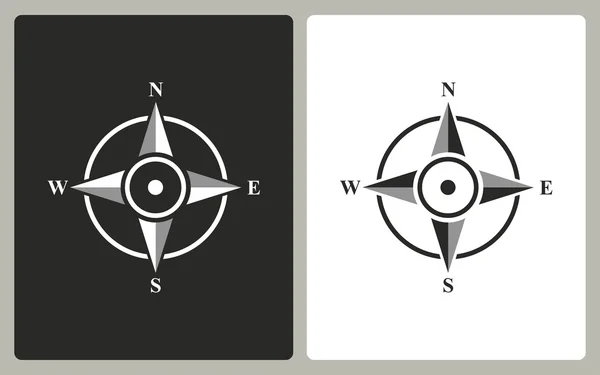 Boussole - icône vectorielle . — Image vectorielle