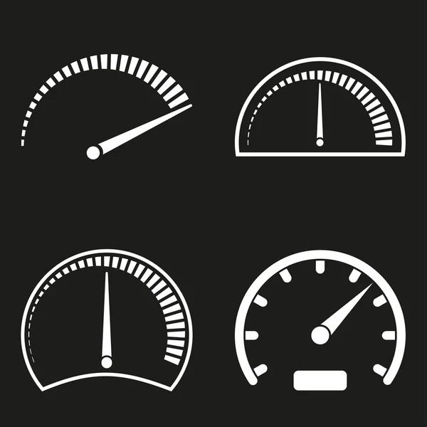 Snelheidsmeter icons set. — Stockvector