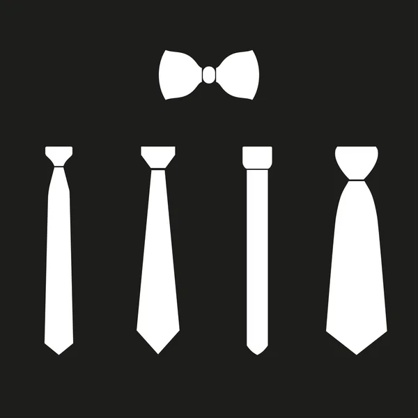 Set icone cravatta . — Vettoriale Stock