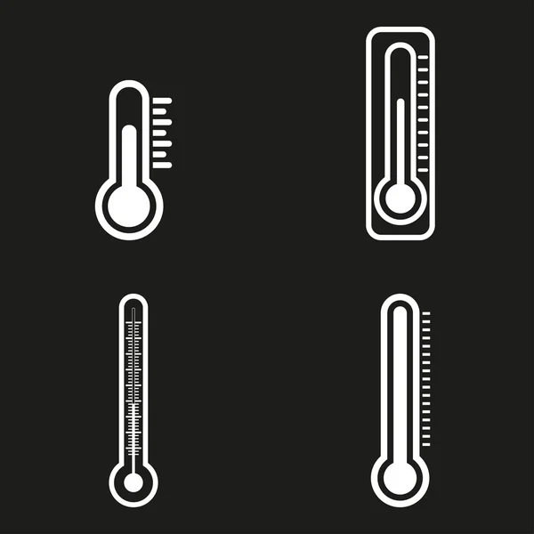 Набор значков термометра . — стоковый вектор