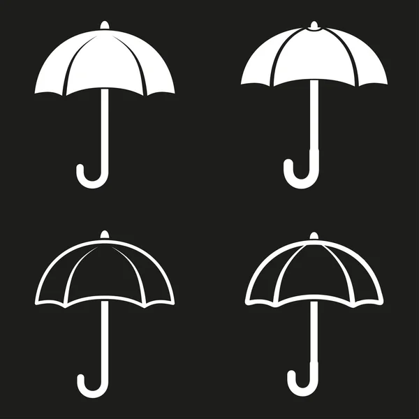 Umbrella icons set. — Stock Vector