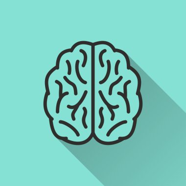 Beyin - vektör simgesi.
