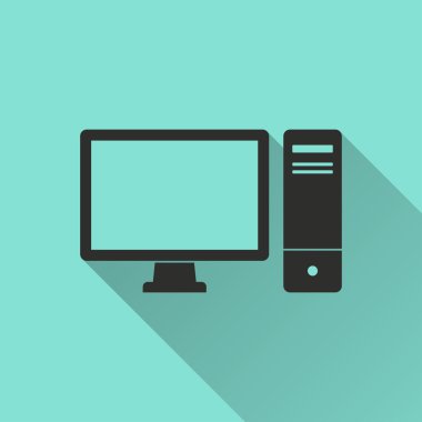 Bilgisayar - vektör simgesi.