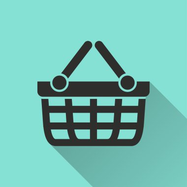 Alışveriş sepeti - vektör simgesi.