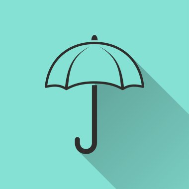 Şemsiye - vektör simgesi.