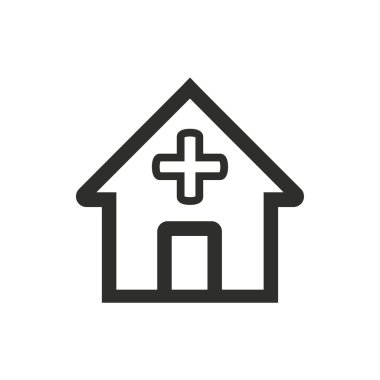 Hastane - vektör simgesi.