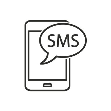 SMS - vektör simgesi.