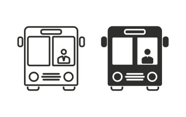 Otobüs - vektör simgesi.