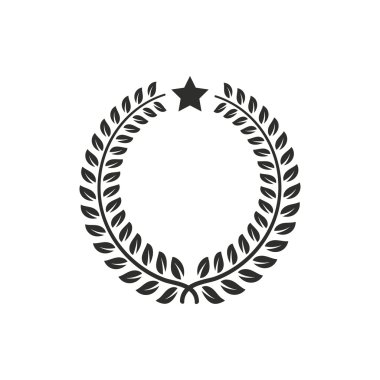 Defne çelengi - vektör simgesi.