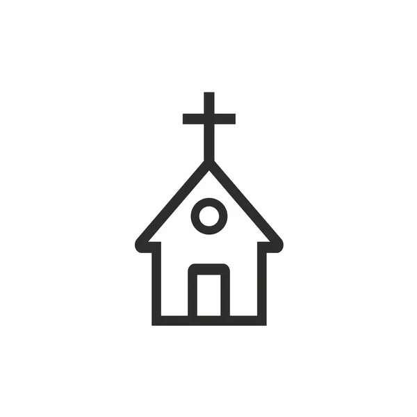 Chiesa icona vettoriale . — Vettoriale Stock