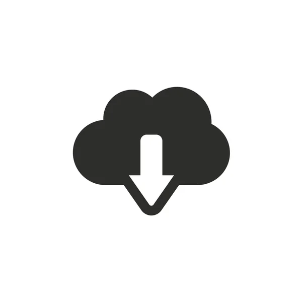 Cloud download-vector pictogram. — Stockvector