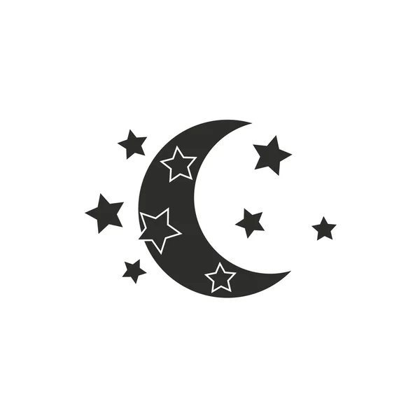 Estrela lunar - ícone vetorial . — Vetor de Stock