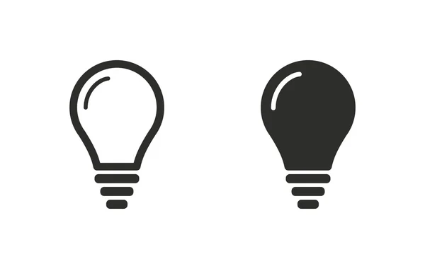 Gloeilamp-vector pictogram. — Stockvector